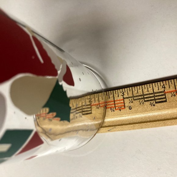 Vintage Anchor Hocking Christmas Glass Tumblers 12 oz. SANTA (1988)  7-Pc Set - Picture 9 of 11
